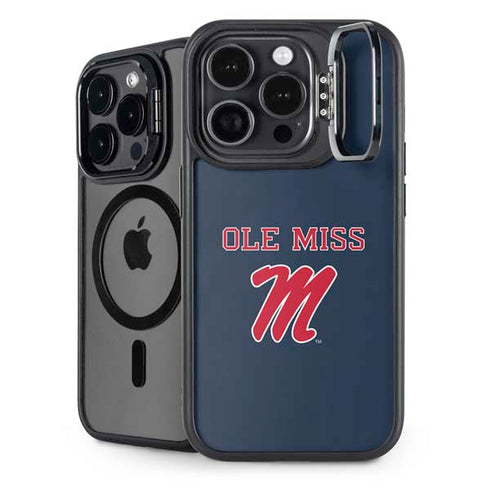 University of Mississippi Ole Miss Blue iPhone 15 Pro Kickstand Case